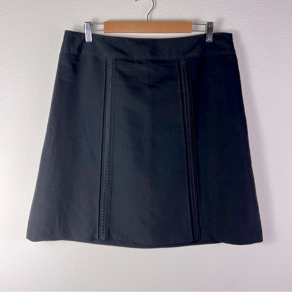 Roz & Ali Black A-Line Mini Skirt Size 14 Minimalist Holiday Winter Office